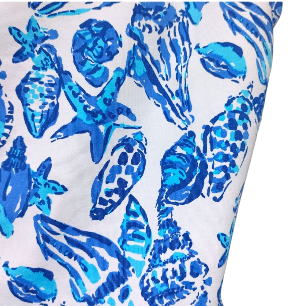 Lilly Pulitzer Lima Blue Shell Pattern One Piece Swimsuit Women's Size 14 NWT - Picture 10 of 13